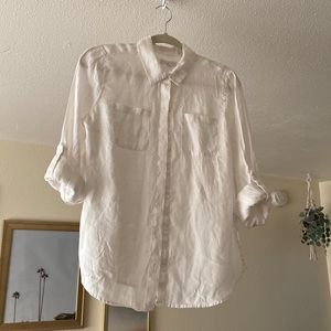 white linen blouse